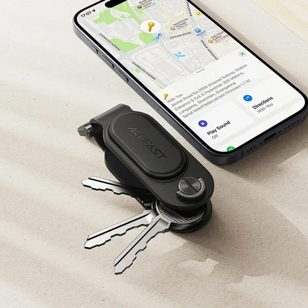 Acefast SmartTag Keychain SS para iOS Series, Preto