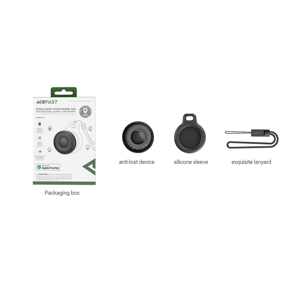 Acefast SmartTag S1 para iOS Series, Cinzento