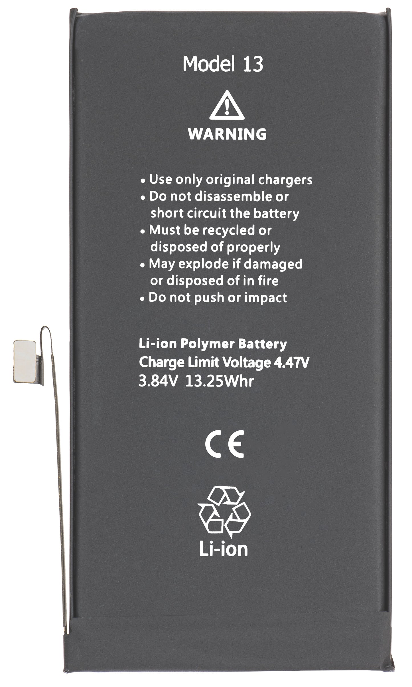 Bateria Apple iPhone 13, alta capacidade