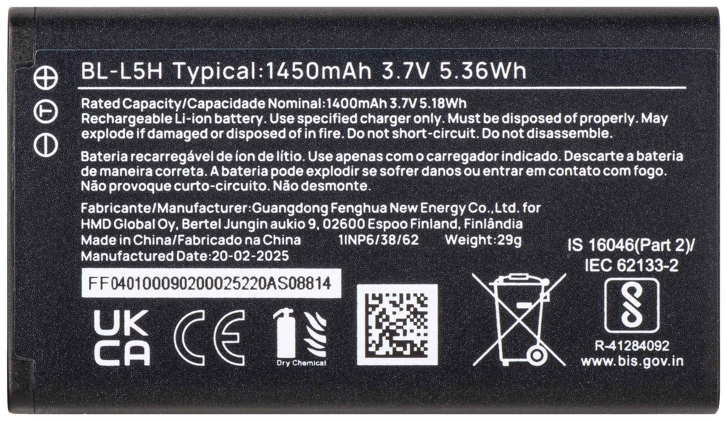 Bateria HMD 110 4G, BL-L5H, Service Pack H401000902SH0