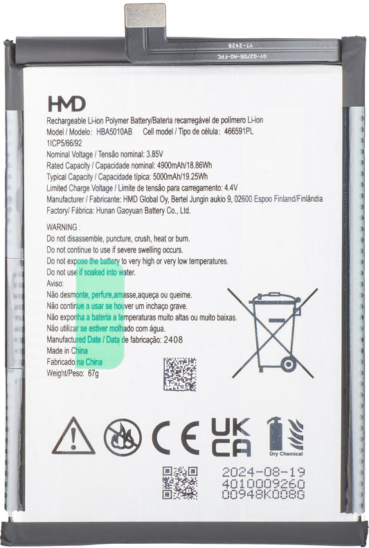 Acumulador HMD Arc / Aura 2, HBA5010AB, Service Pack H401000926SH0