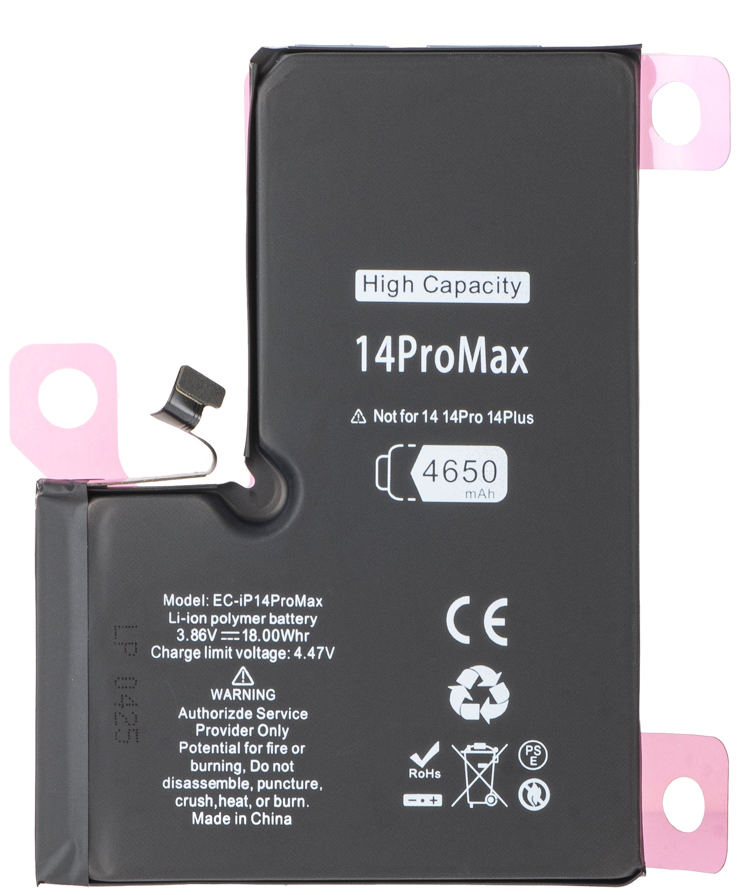 Bateria para Apple iPhone 14 Pro Max, Alta Capacidade