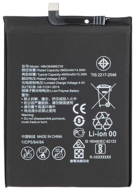 Bateria para Honor 20 Pro / View 20 / Mate 20 / P20 Pro / Mate 10, HB436486ECW