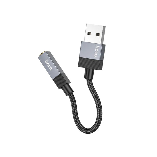 Adaptador de Áudio HOCO UPA32D, USB-A - 3.5mm, Preto