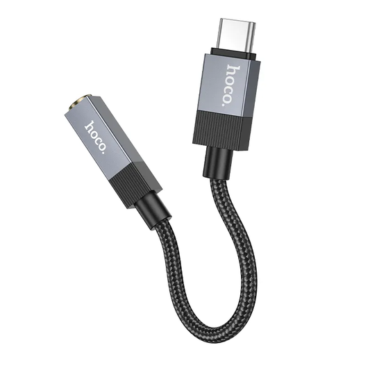 Adaptador de Áudio USB-C - 3.5mm HOCO UPA32C, Preto