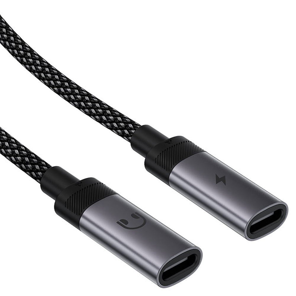 Adaptador de Áudio USB-C - 2 x USB-C Acefast J14, Preto