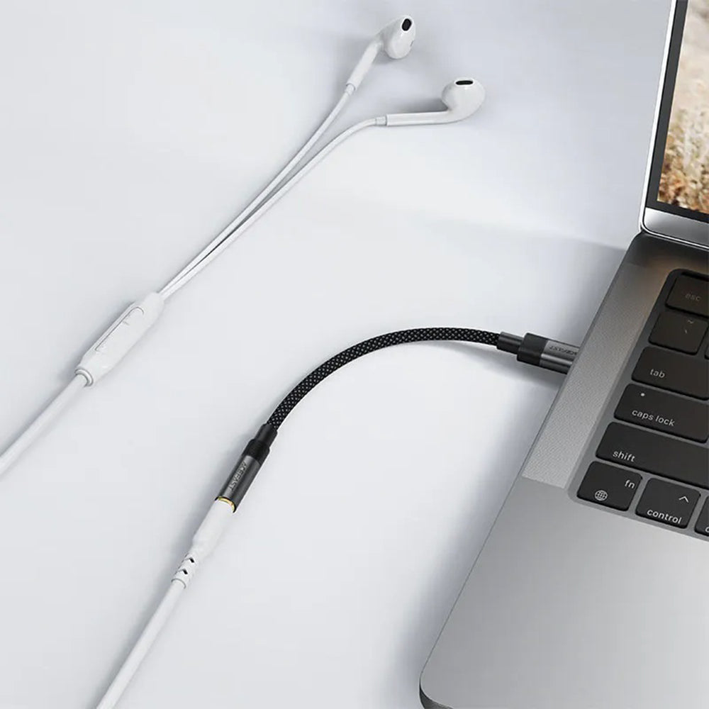 Adaptador de Áudio USB-C - 3.5mm Acefast J12, Preto