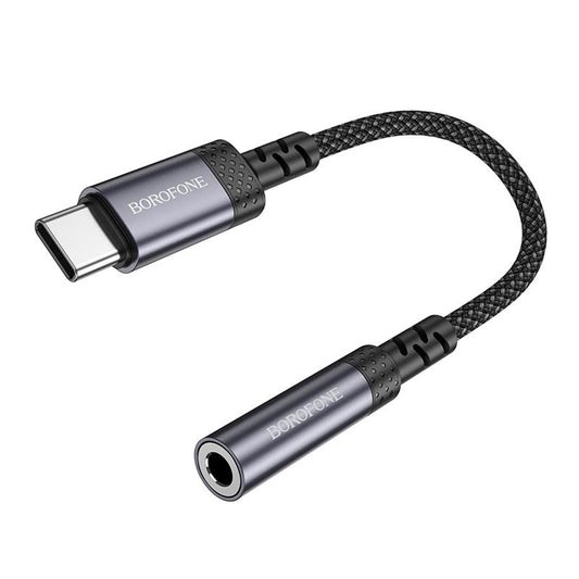 Adaptador Áudio USB-C - 3.5mm Borofone BV24, Cinzento