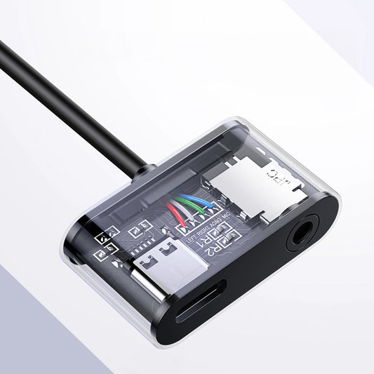 Adaptador de áudio USB-C - 3,5 mm / USB-C UGREEN CM193, Cinzento