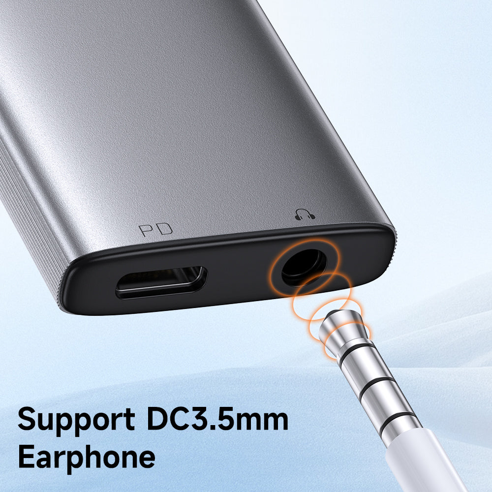 Adaptador de Áudio USB-C - USB-C / 3.5mm McDodo CA-5050 Wales, Cinzento
