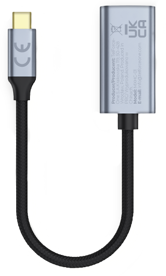 Adaptador Áudio e Vídeo USB-C - HDMI MaXlife MXHC-01, Cinzento