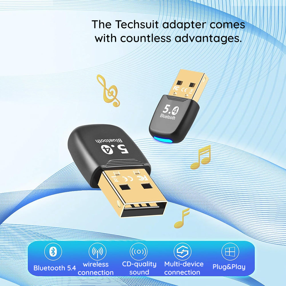 Adaptador Bluetooth USB Techsuit BlueJet A20, Preto