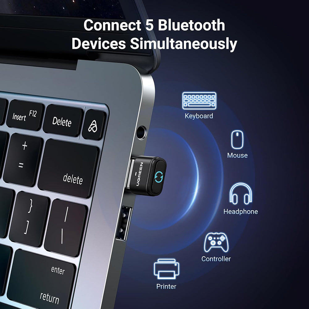 Adaptador Bluetooth USB UGREEN BT301, Preto