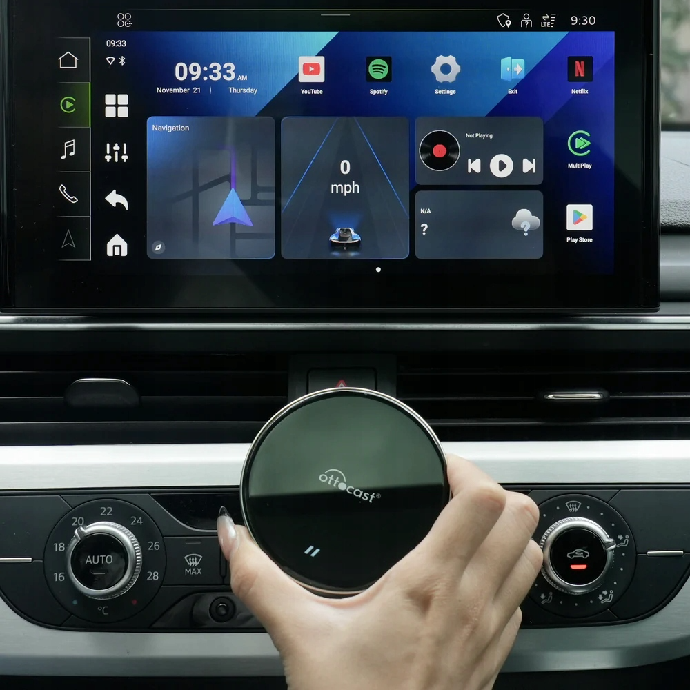 Adaptador Carplay / Android Auto Wireless Ottocast OttoAibox P3 Lite para Apple iPhone / Série Android