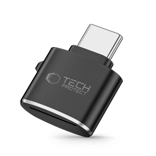 Leitor de Cartão USB-C Tech-Protect Ultraboost, microSD, Preto