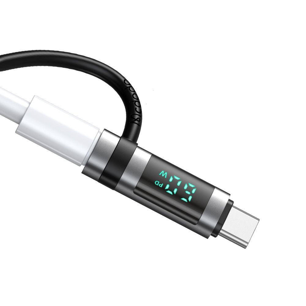 Adaptador de Dados e Carregamento Lightning - USB-C McDodo OT-0180 Pigeon Display, Preto
