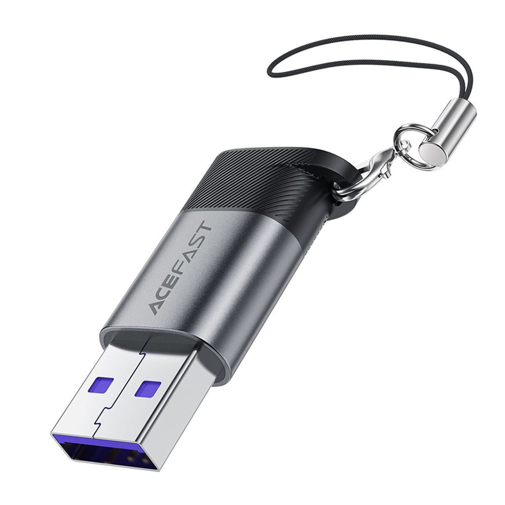 Adaptador de Dados e Carregamento USB-C - USB-A Acefast J8, Cinzento