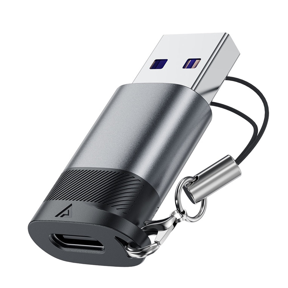 Adaptador de Dados e Carregamento USB-C - USB-A Acefast J8, Cinzento