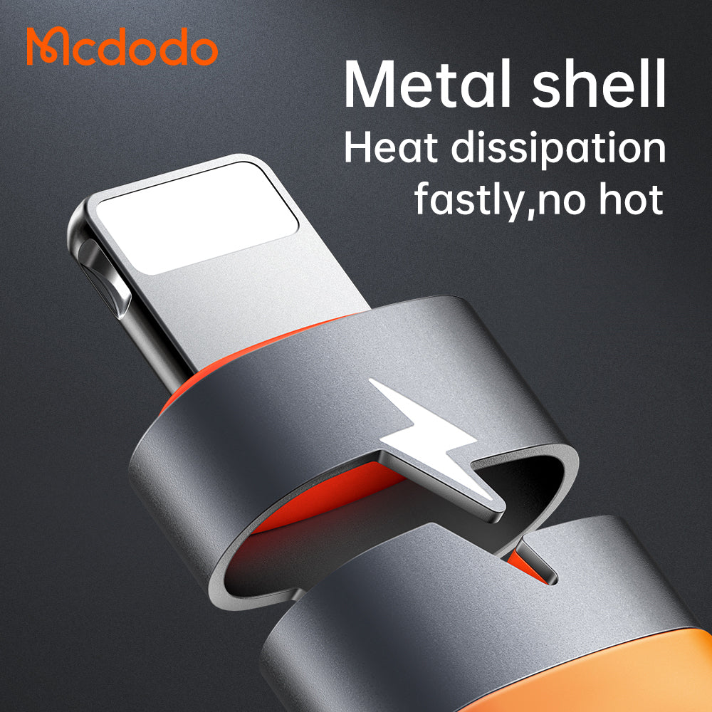 Adaptador de Dados e Carregamento USB-C - Lightning McDodo OT-0510, Cinzento