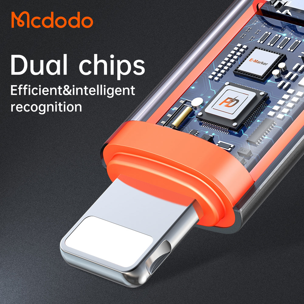 Adaptador de Dados e Carregamento USB-C - Lightning McDodo OT-0510, Cinzento