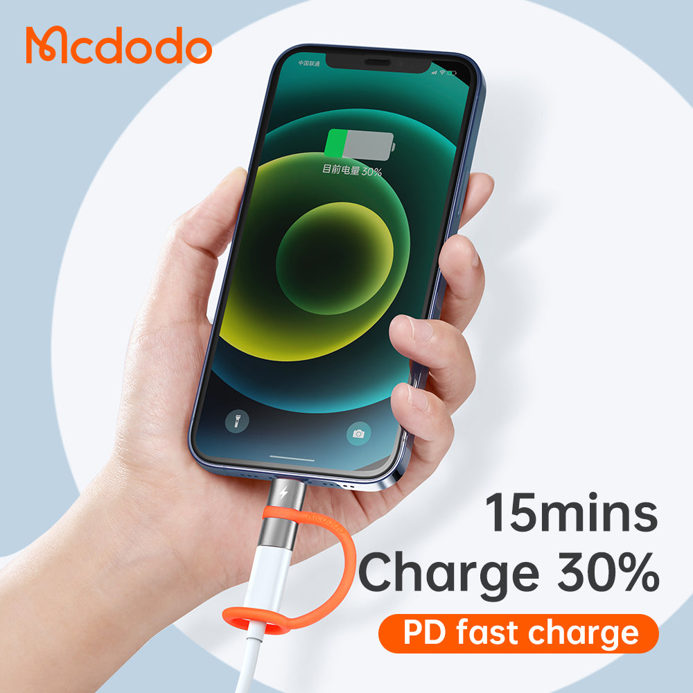 Adaptador de Dados e Carregamento USB-C - Lightning McDodo OT-0510, Cinzento