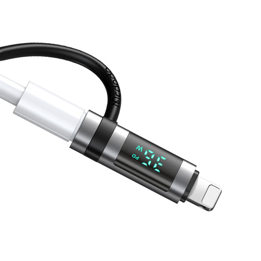 Adaptador de Dados e Carregamento USB-C - Lightning McDodo OT-2610 Pigeon Display, Preto