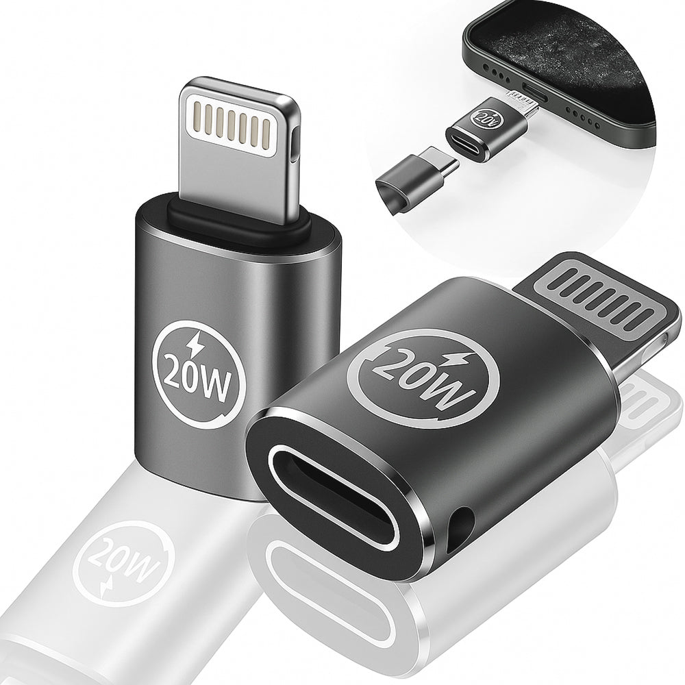 Adaptador de Dados e Carregamento USB-C - Lightning Techsuit A11 TitanCoreX, Cinzento