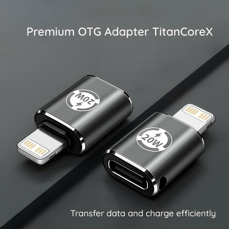 Adaptador de Dados e Carregamento USB-C - Lightning Techsuit A11 TitanCoreX, Cinzento