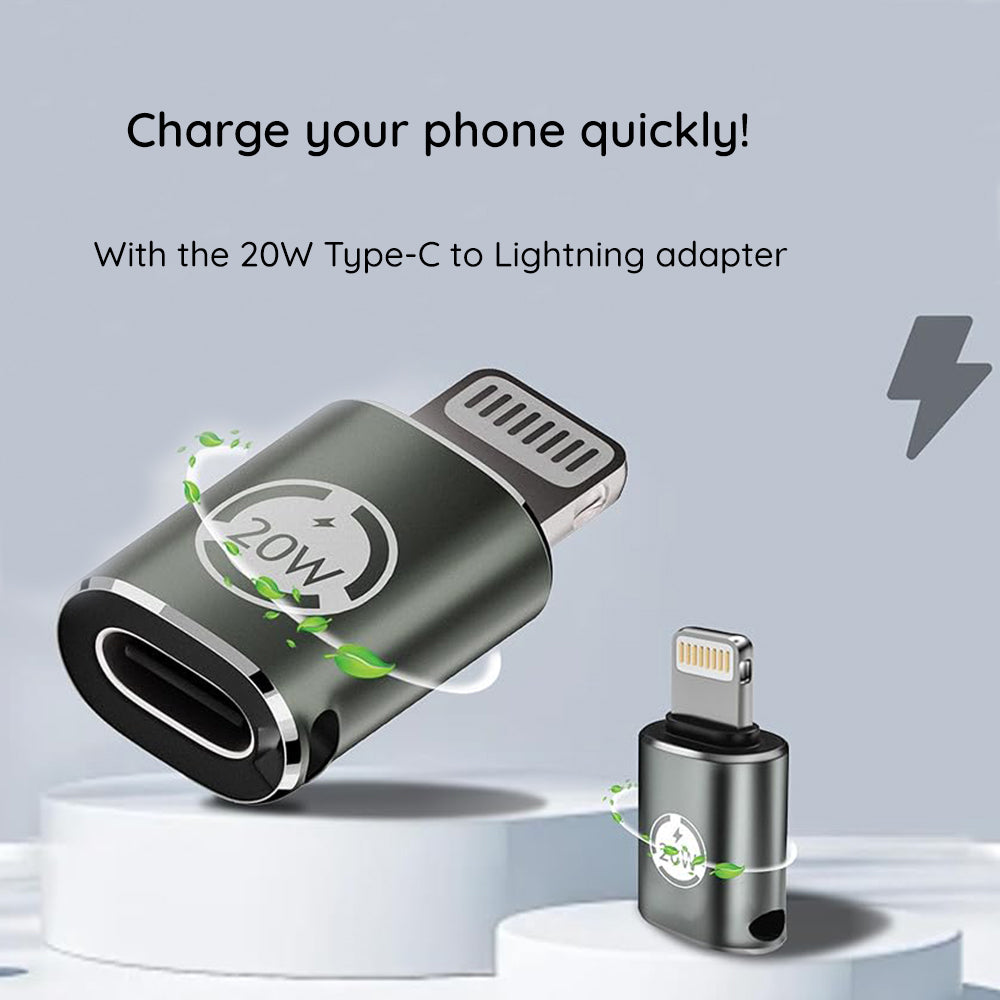 Adaptador de Dados e Carregamento USB-C - Lightning Techsuit A11 TitanCoreX, Cinzento