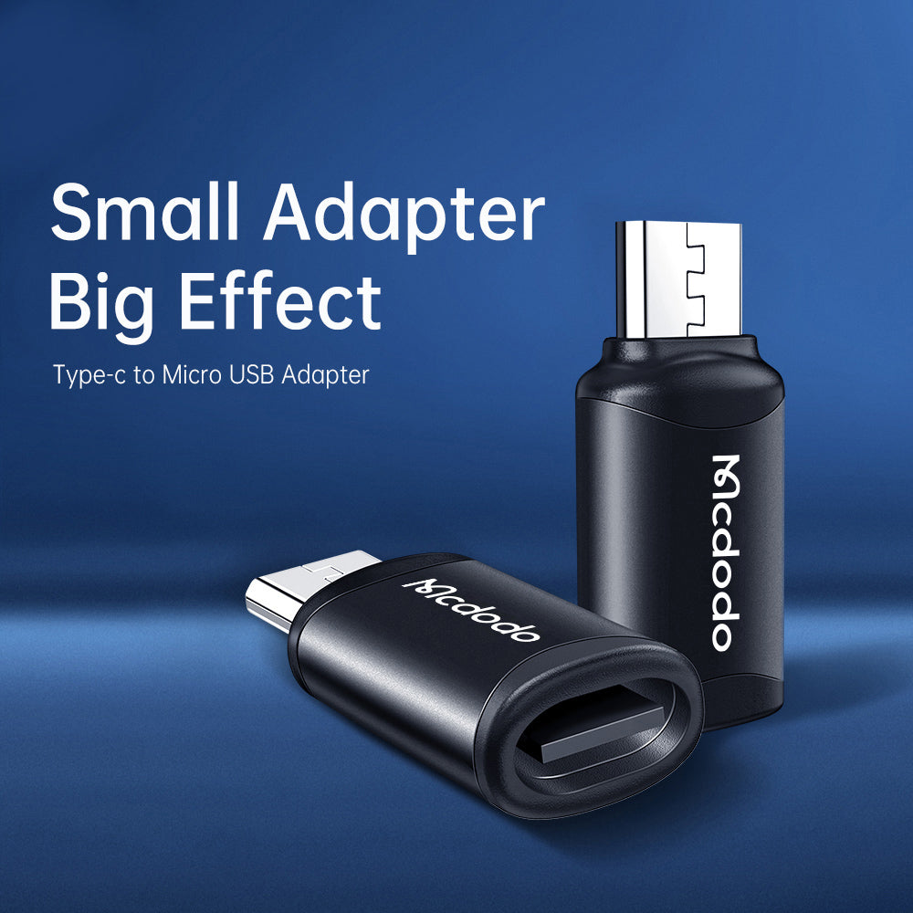 Adaptador de Dados e Carregamento USB-C - microUSB McDodo OT-7690, Preto