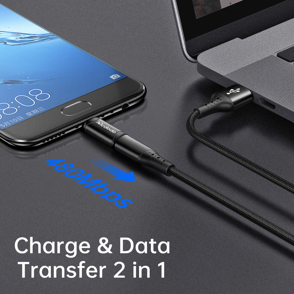 Adaptador de Dados e Carregamento USB-C - microUSB McDodo OT-7690, Preto