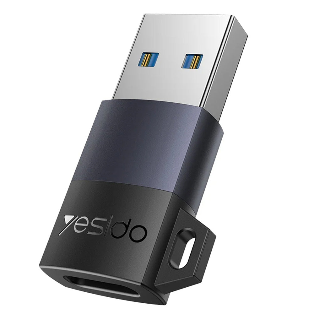 Adaptador de Dados e Carregamento USB-C - USB-A Yesido GS34, Cinzento