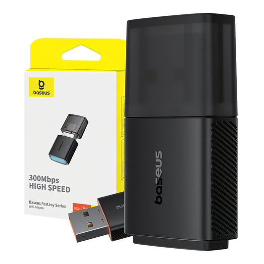 Adaptador sem fios Baseus FastJoy, banda dupla, 300 Mbps, preto B01317600111-03