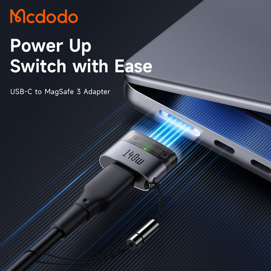 Adaptador de Carregamento USB-C - MagSafe 3 McDodo OT-8850, Preto