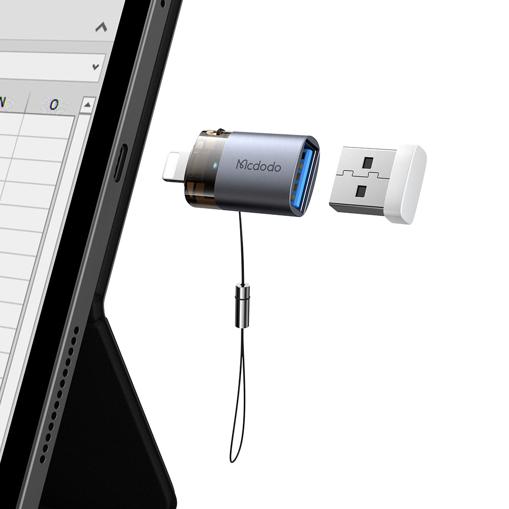 Adaptador OTG Lightning - USB-A McDodo OT-7390, Preto