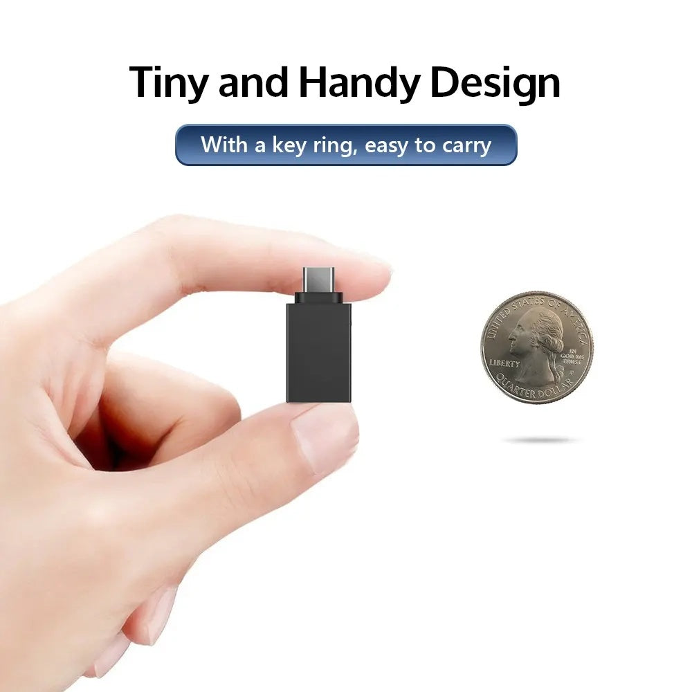 Adaptador OTG microUSB / USB-C - USB-A Techsuit A13 DuoVoltX, Cinzento, Conjunto de 2 peças