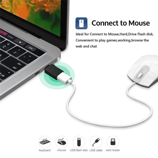 Adaptador OTG microUSB / USB-C - USB-A Techsuit A13 DuoVoltX, Cinzento, Conjunto de 2 peças