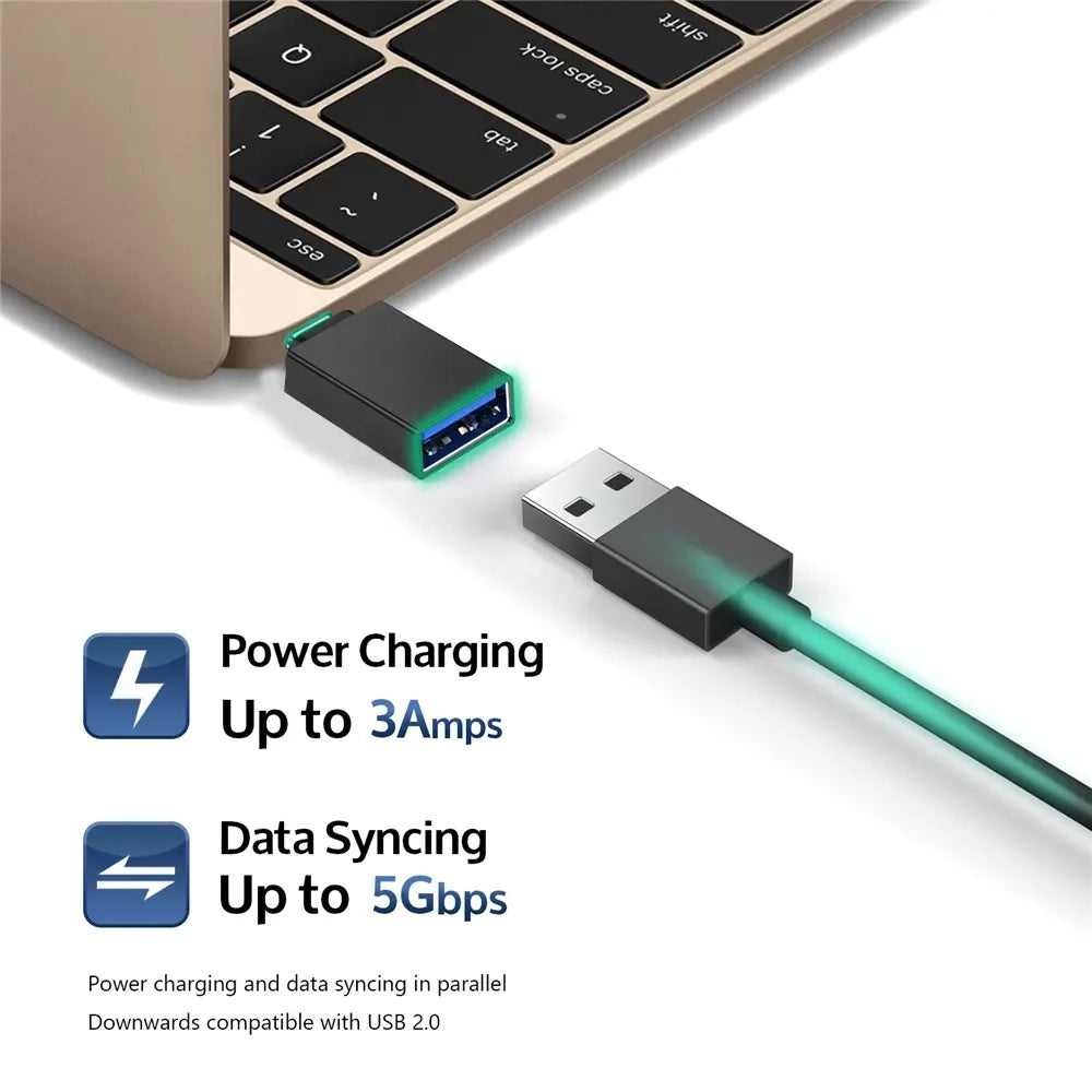 Adaptador OTG microUSB / USB-C - USB-A Techsuit A13 DuoVoltX, Cinzento, Conjunto de 2 peças