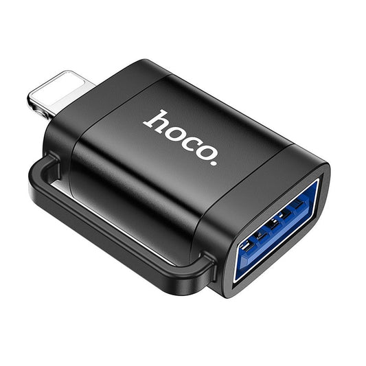 Adaptador OTG Lightning - USB-A HOCO UA31A, Preto