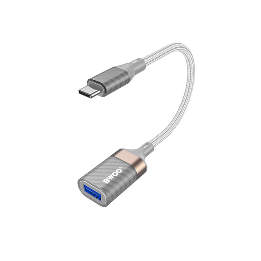 Adaptador OTG USB-C - USB-A BWOO BZ69, Cinzento