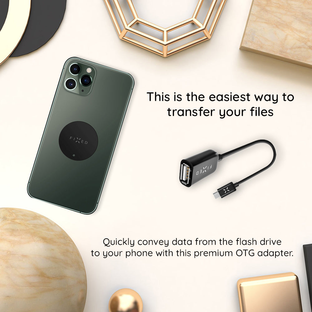 Adaptador OTG USB-C - USB-A Fixed, Preto
