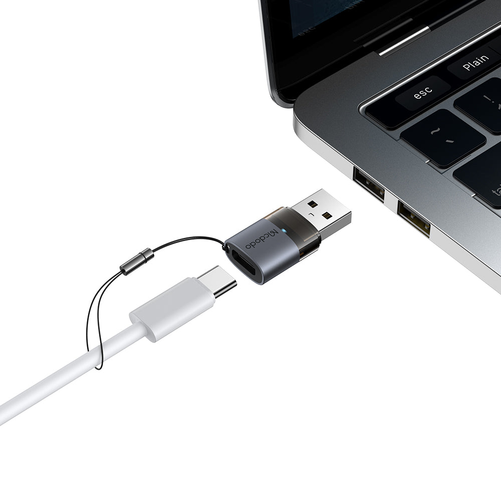 Adaptador de Dados e Carregamento USB-C - USB-A McDodo OT-7580, Preto