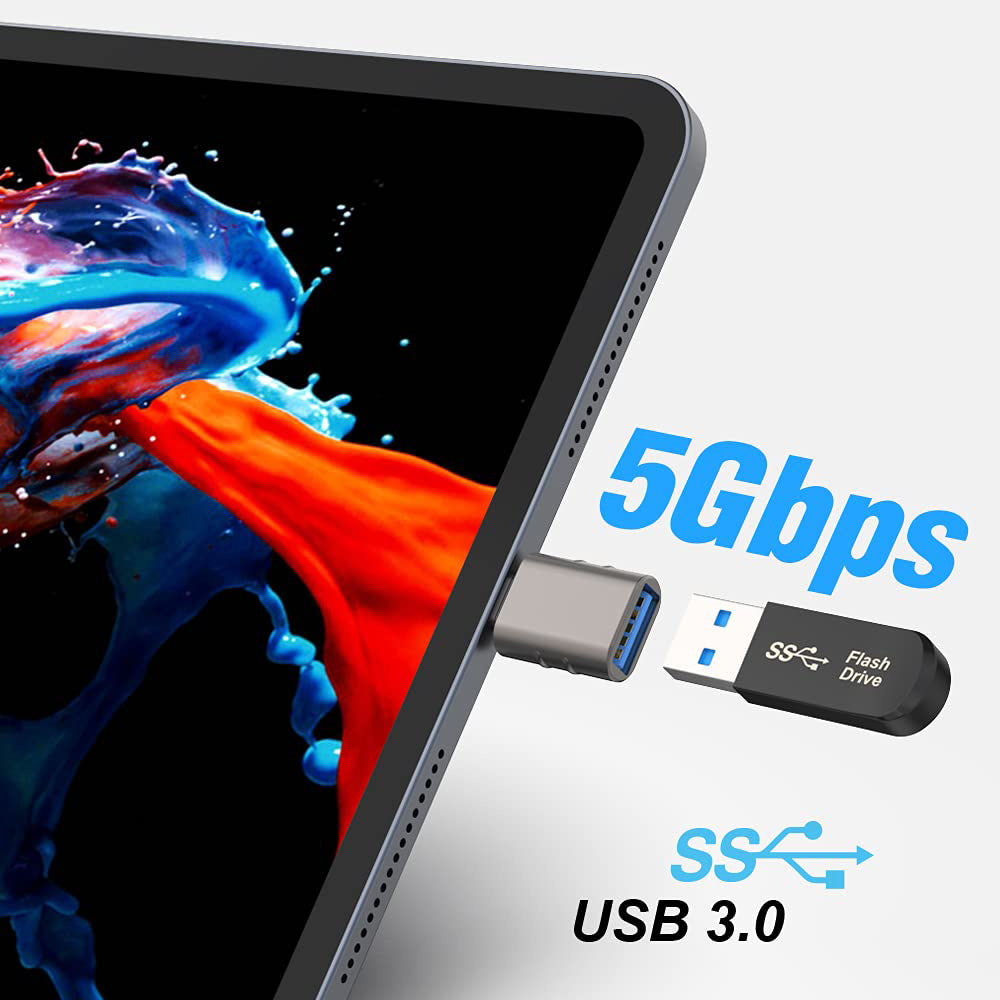 Adaptador OTG USB-C - USB-A Techsuit A10 SlateVolt, Cinzento