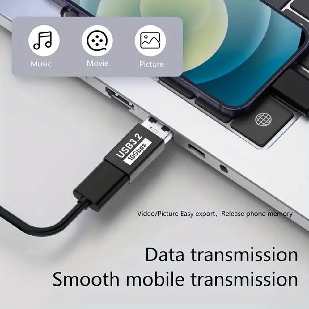 Adaptador OTG USB-C - USB-A Techsuit A14 AluCoreX, Preto