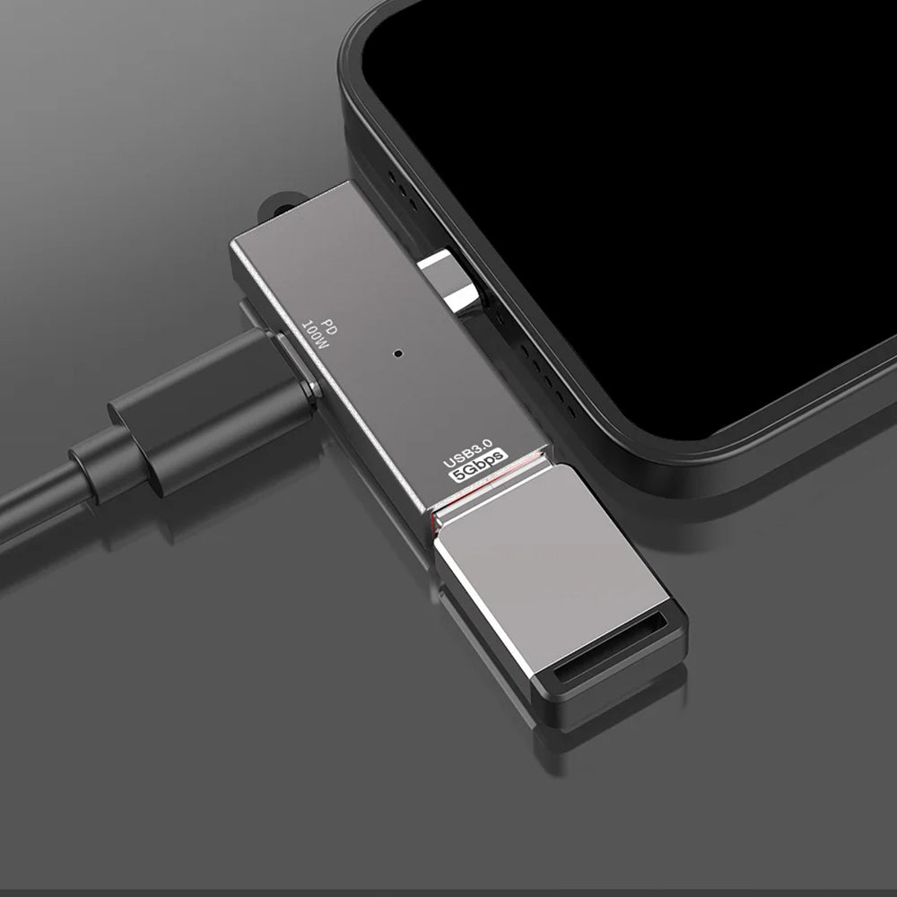 Adaptador OTG USB-C - USB-A Techsuit A21, Cinzento