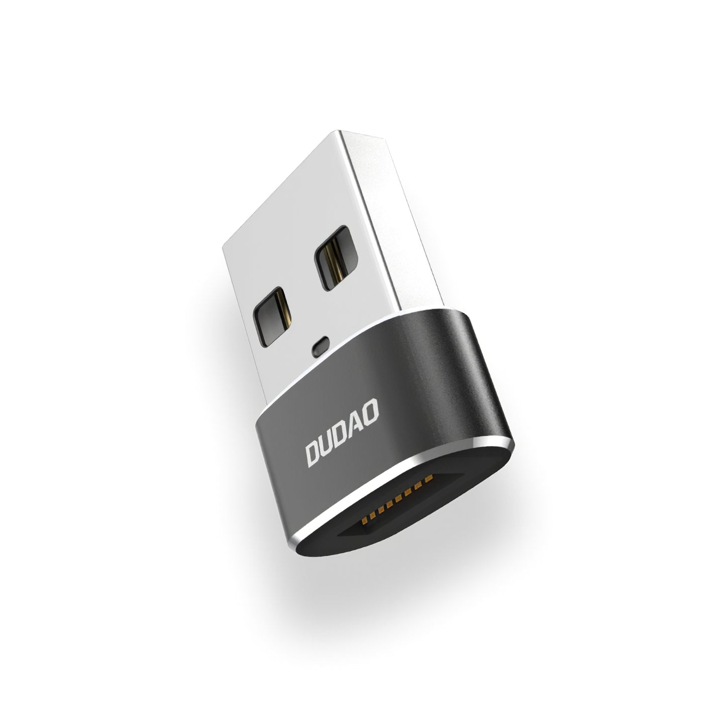 Adaptador de carregamento e dados USB-C para USB-A Dudao L16AC, preto