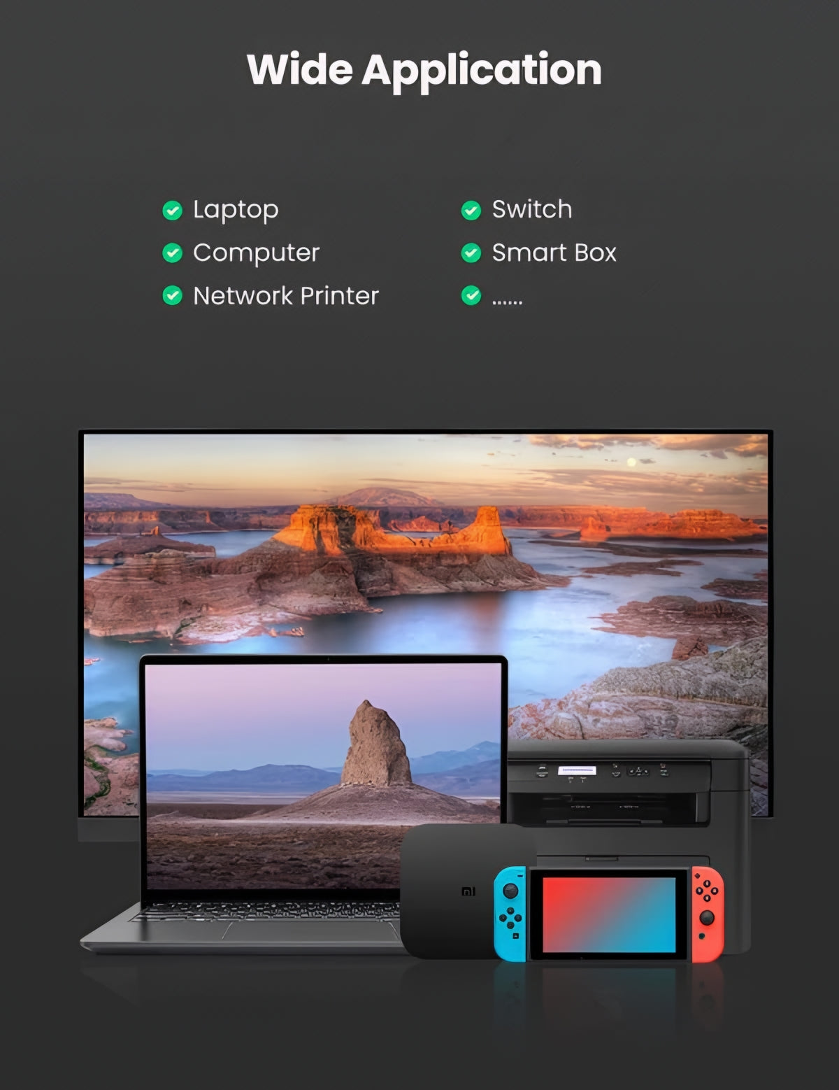 Placa de Rede UGREEN CM209, RJ45, USB, Cinzento