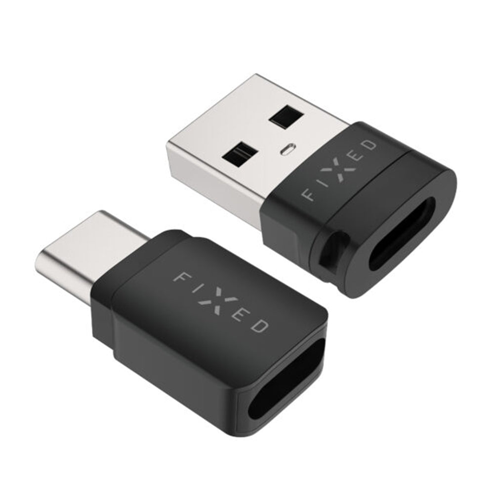 Adaptador USB Bloqueio de Dados Fixed, USB-A / USB-C, 2 em 1, Preto