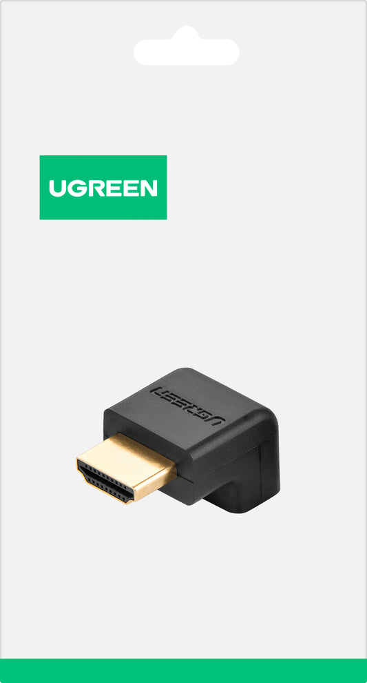 Adaptador de Vídeo UGREEN HD112 Down Angle, HDMI - HDMI, 4K, Preto