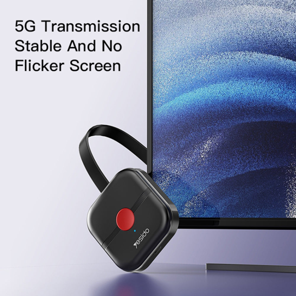 Adaptador Multimedia Sem Fios Yesido TV10 5G, Preto